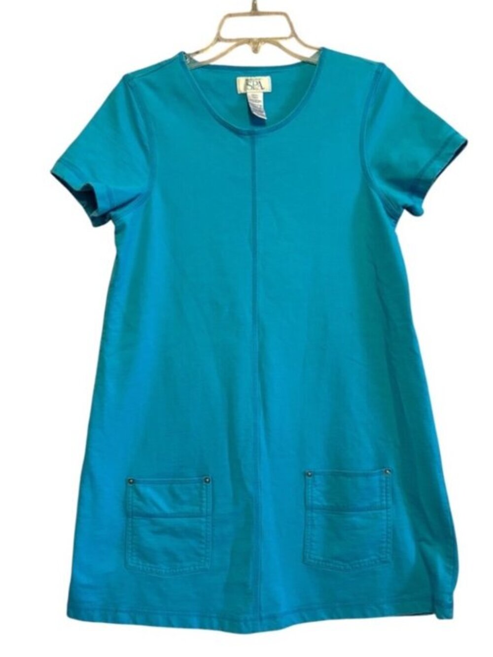 Spa Delicates Popover Quality Cotton Comfortable Spa Dress Size Small Chico